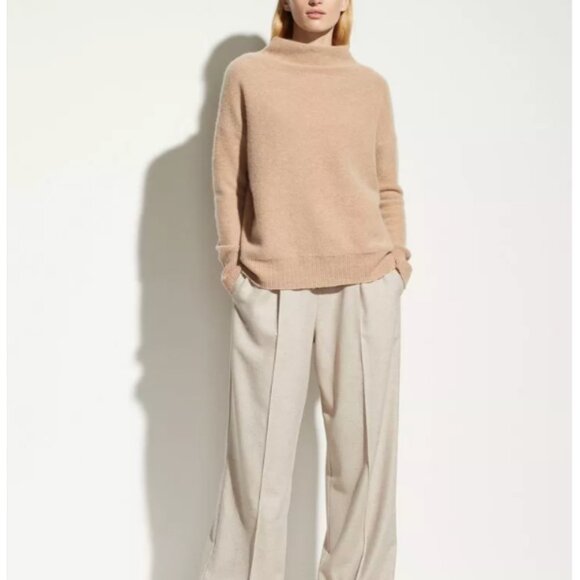 Vince Cashmere Funnel Neck Sweater Camel XS - Picture 3 of 5